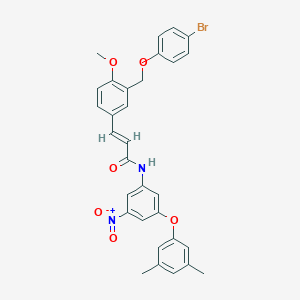 3-{3-[(4-bromophenoxy)methyl]-4-methoxyphenyl}-N-{3-(3,5-dimethylphenoxy)-5-nitrophenyl}acrylamide