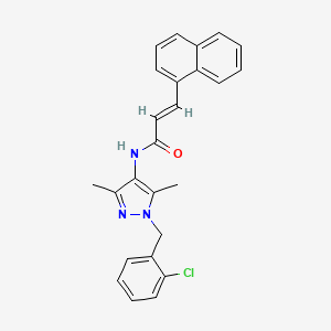 N-[1-(2-chlorobenzyl)-3,5-dimethyl-1H-pyrazol-4-yl]-3-(1-naphthyl)acrylamide