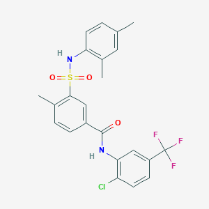 N-[2-chloro-5-(trifluoromethyl)phenyl]-3-{[(2,4-dimethylphenyl)amino]sulfonyl}-4-methylbenzamide