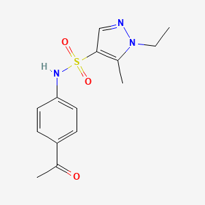 N-(4-acetylphenyl)-1-ethyl-5-methyl-1H-pyrazole-4-sulfonamide