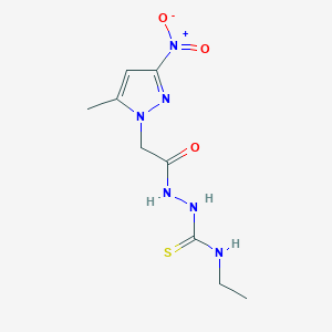 N-ethyl-2-({3-nitro-5-methyl-1H-pyrazol-1-yl}acetyl)hydrazinecarbothioamide