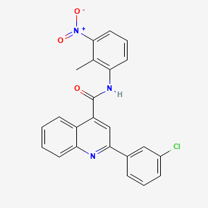 2-(3-chlorophenyl)-N-(2-methyl-3-nitrophenyl)quinoline-4-carboxamide