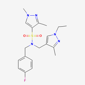 N-[(1-ethyl-3-methyl-1H-pyrazol-4-yl)methyl]-N-(4-fluorobenzyl)-1,3-dimethyl-1H-pyrazole-4-sulfonamide