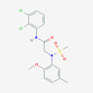 molecular formula C17H18Cl2N2O4S B4562390 N~1~-(2,3-dichlorophenyl)-N~2~-(2-methoxy-5-methylphenyl)-N~2~-(methylsulfonyl)glycinamide 