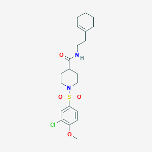 1-[(3-chloro-4-methoxyphenyl)sulfonyl]-N-[2-(1-cyclohexen-1-yl)ethyl]-4-piperidinecarboxamide