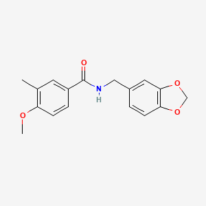 N-(1,3-benzodioxol-5-ylmethyl)-4-methoxy-3-methylbenzamide