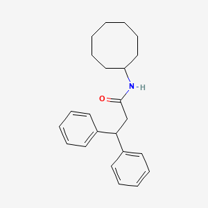 molecular formula C23H29NO B4562443 N-cyclooctyl-3,3-diphenylpropanamide 