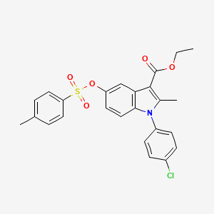 Ethyl 1-(4-chlorophenyl)-2-methyl-5-(4-methylphenyl)sulfonyloxyindole-3-carboxylate