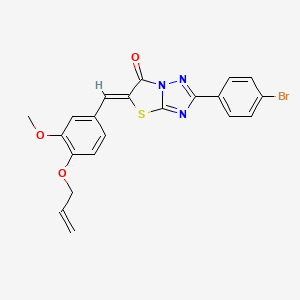 molecular formula C21H16BrN3O3S B4562463 5-[4-(allyloxy)-3-methoxybenzylidene]-2-(4-bromophenyl)[1,3]thiazolo[3,2-b][1,2,4]triazol-6(5H)-one 