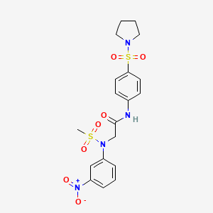 N~2~-(methylsulfonyl)-N~2~-(3-nitrophenyl)-N~1~-[4-(1-pyrrolidinylsulfonyl)phenyl]glycinamide