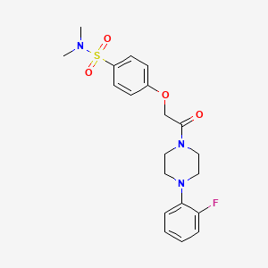 molecular formula C20H24FN3O4S B4562483 4-{2-[4-(2-FLUOROPHENYL)PIPERAZIN-1-YL]-2-OXOETHOXY}-N,N-DIMETHYLBENZENE-1-SULFONAMIDE 