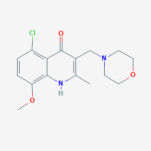 molecular formula C16H19ClN2O3 B4562490 5-chloro-8-methoxy-2-methyl-3-(morpholin-4-ylmethyl)-1H-quinolin-4-one 