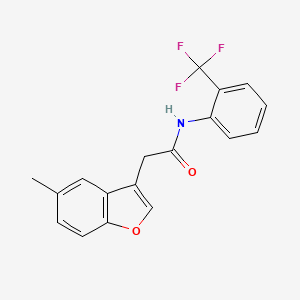 2-(5-methyl-1-benzofuran-3-yl)-N-[2-(trifluoromethyl)phenyl]acetamide