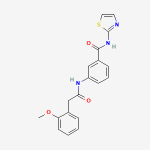 molecular formula C19H17N3O3S B4562509 3-{[(2-methoxyphenyl)acetyl]amino}-N-1,3-thiazol-2-ylbenzamide 