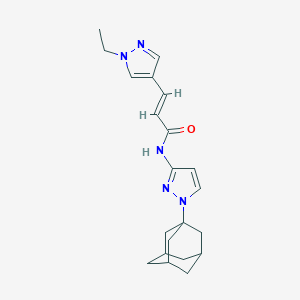 molecular formula C21H27N5O B456251 N-[1-(1-adamantyl)-1H-pyrazol-3-yl]-3-(1-ethyl-1H-pyrazol-4-yl)acrylamide 