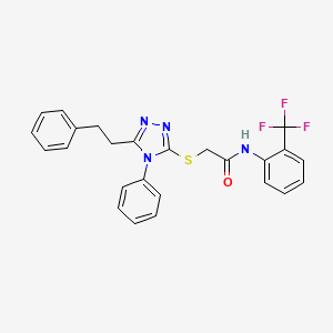 2-{[4-phenyl-5-(2-phenylethyl)-4H-1,2,4-triazol-3-yl]thio}-N-[2-(trifluoromethyl)phenyl]acetamide