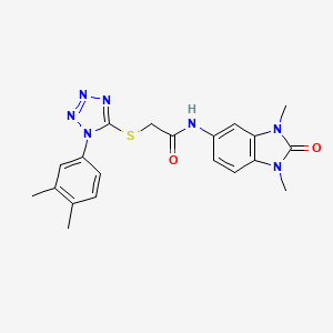 N-(1,3-dimethyl-2-oxo-2,3-dihydro-1H-benzimidazol-5-yl)-2-{[1-(3,4-dimethylphenyl)-1H-tetrazol-5-yl]thio}acetamide