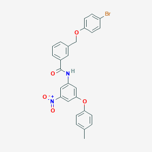 3-[(4-bromophenoxy)methyl]-N-[3-(4-methylphenoxy)-5-nitrophenyl]benzamide