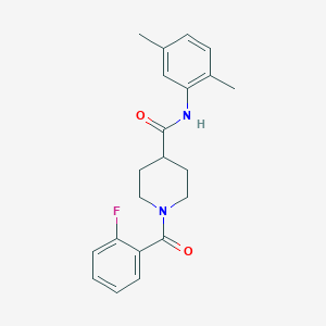 N-(2,5-dimethylphenyl)-1-(2-fluorobenzoyl)piperidine-4-carboxamide