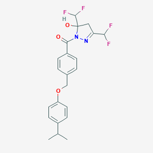 [3,5-bis(difluoromethyl)-5-hydroxy-4,5-dihydro-1H-pyrazol-1-yl](4-{[4-(propan-2-yl)phenoxy]methyl}phenyl)methanone