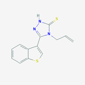 molecular formula C13H11N3S2 B456255 4-烯丙基-5-(1-苯并噻吩-3-基)-4H-1,2,4-三唑-3-硫醇 CAS No. 522597-48-4
