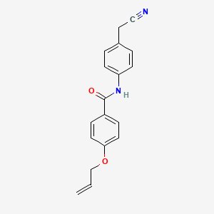 molecular formula C18H16N2O2 B4562561 4-(allyloxy)-N-[4-(cyanomethyl)phenyl]benzamide 