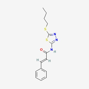 (2E)-N-[5-(butylsulfanyl)-1,3,4-thiadiazol-2-yl]-3-phenylprop-2-enamide