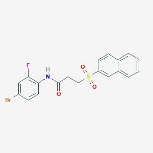 N~1~-(4-BROMO-2-FLUOROPHENYL)-3-(2-NAPHTHYLSULFONYL)PROPANAMIDE