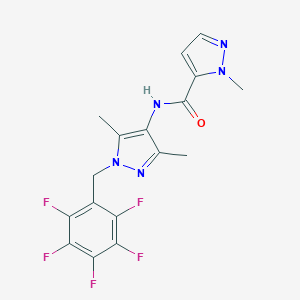 N-[3,5-dimethyl-1-(2,3,4,5,6-pentafluorobenzyl)-1H-pyrazol-4-yl]-1-methyl-1H-pyrazole-5-carboxamide