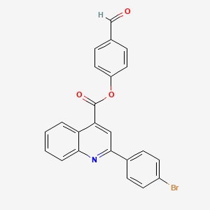 4-Formylphenyl 2-(4-bromophenyl)quinoline-4-carboxylate