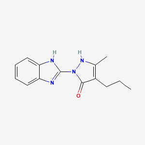 1-(1H-1,3-benzimidazol-2-yl)-3-methyl-4-propyl-1H-pyrazol-5-ol