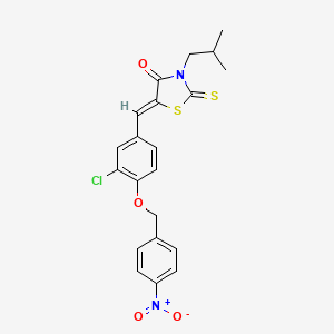 5-{3-chloro-4-[(4-nitrobenzyl)oxy]benzylidene}-3-isobutyl-2-thioxo-1,3-thiazolidin-4-one