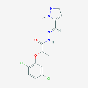 molecular formula C14H14Cl2N4O2 B456264 2-(2,5-dichlorophenoxy)-N'-[(E)-(1-methyl-1H-pyrazol-5-yl)methylidene]propanehydrazide 