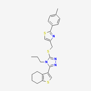 3-({[2-(4-methylphenyl)-1,3-thiazol-4-yl]methyl}thio)-4-propyl-5-(4,5,6,7-tetrahydro-1-benzothien-3-yl)-4H-1,2,4-triazole