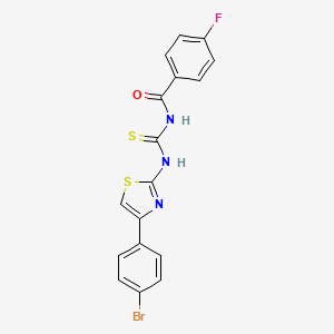 N-({[4-(4-bromophenyl)-1,3-thiazol-2-yl]amino}carbonothioyl)-4-fluorobenzamide