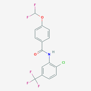 molecular formula C15H9ClF5NO2 B456265 N-[2-chloro-5-(trifluoromethyl)phenyl]-4-(difluoromethoxy)benzamide 