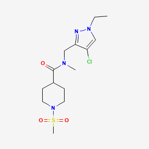 N~4~-[(4-CHLORO-1-ETHYL-1H-PYRAZOL-3-YL)METHYL]-N~4~-METHYL-1-(METHYLSULFONYL)-4-PIPERIDINECARBOXAMIDE