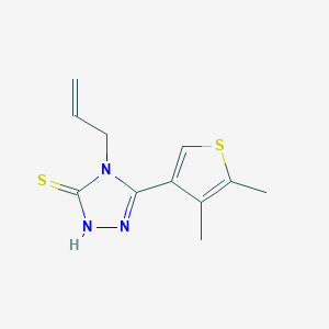 molecular formula C11H13N3S2 B456273 4-allyl-5-(4,5-dimethylthien-3-yl)-4H-1,2,4-triazole-3-thiol CAS No. 522597-54-2