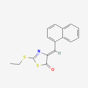 molecular formula C16H13NOS2 B4562743 2-(ethylthio)-4-(1-naphthylmethylene)-1,3-thiazol-5(4H)-one 