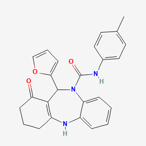 11-(2-furyl)-N-(4-methylphenyl)-1-oxo-1,2,3,4,5,11-hexahydro-10H-dibenzo[b,e][1,4]diazepine-10-carboxamide