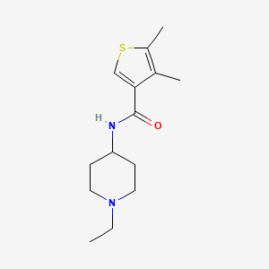 molecular formula C14H22N2OS B4562763 N-(1-ethyl-4-piperidinyl)-4,5-dimethyl-3-thiophenecarboxamide 