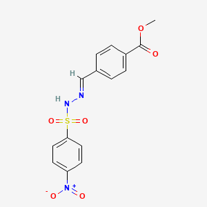 methyl 4-{2-[(4-nitrophenyl)sulfonyl]carbonohydrazonoyl}benzoate