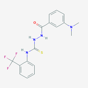 2-[3-(dimethylamino)benzoyl]-N-[2-(trifluoromethyl)phenyl]hydrazinecarbothioamide