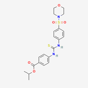 molecular formula C21H25N3O5S2 B4562808 isopropyl 4-[({[4-(4-morpholinylsulfonyl)phenyl]amino}carbonothioyl)amino]benzoate 