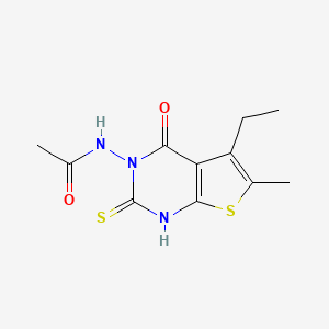 N-(5-ethyl-2-mercapto-6-methyl-4-oxothieno[2,3-d]pyrimidin-3(4H)-yl)acetamide