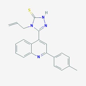 molecular formula C21H18N4S B456282 5-[2-(4-methylphenyl)quinolin-4-yl]-4-(prop-2-en-1-yl)-4H-1,2,4-triazole-3-thiol CAS No. 522598-07-8