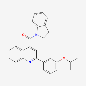 2,3-DIHYDRO-1H-INDOL-1-YL[2-(3-ISOPROPOXYPHENYL)-4-QUINOLYL]METHANONE