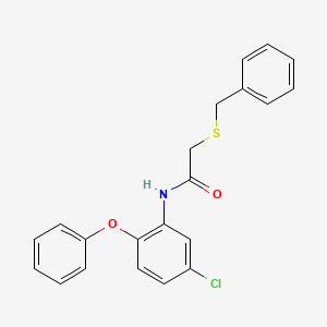 molecular formula C21H18ClNO2S B4562840 2-(benzylthio)-N-(5-chloro-2-phenoxyphenyl)acetamide 