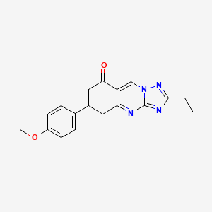 molecular formula C18H18N4O2 B4562885 2-ethyl-6-(4-methoxyphenyl)-6,7-dihydro[1,2,4]triazolo[5,1-b]quinazolin-8(5H)-one 