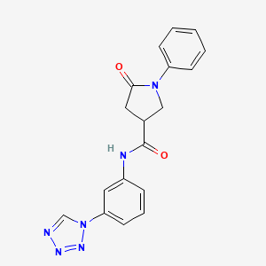 5-oxo-1-phenyl-N-[3-(1H-tetrazol-1-yl)phenyl]pyrrolidine-3-carboxamide